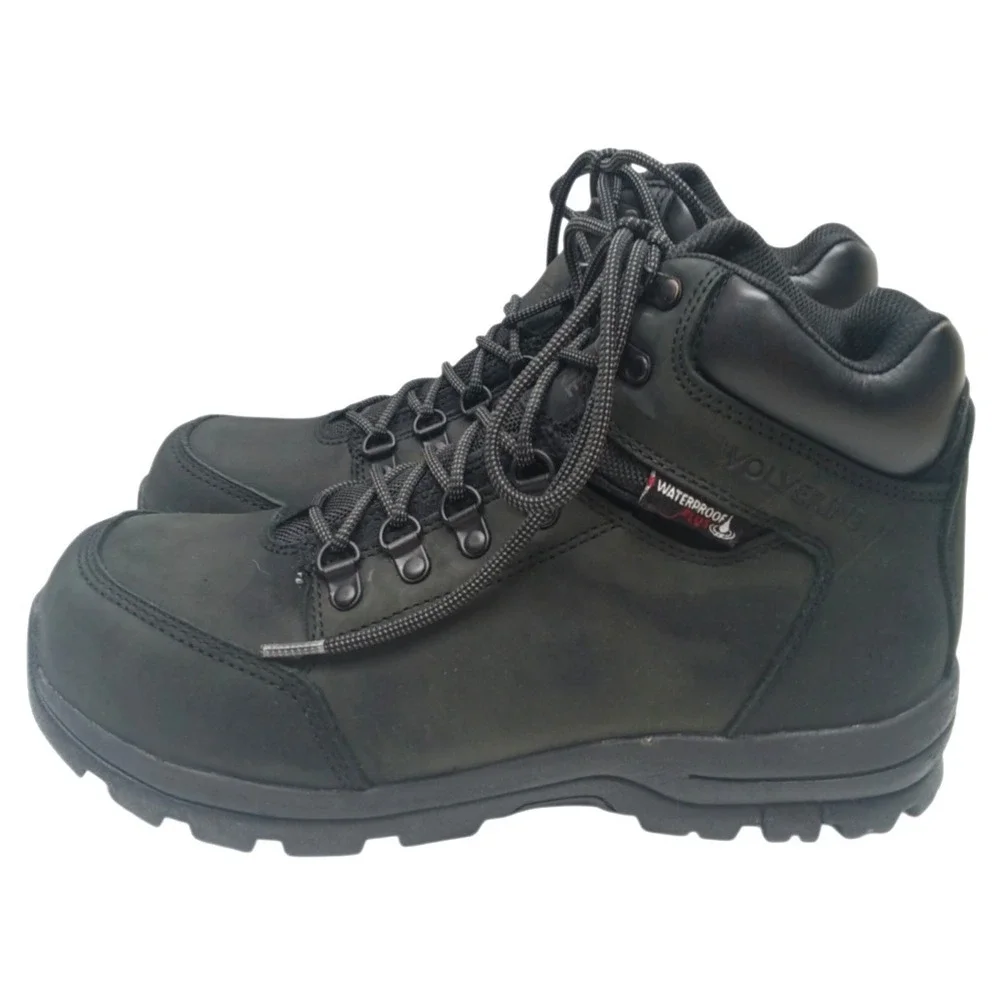 Wolverine‎ Grayson Mid Steel Toe Black Waterproof Work Boots W211042 Men Size 9